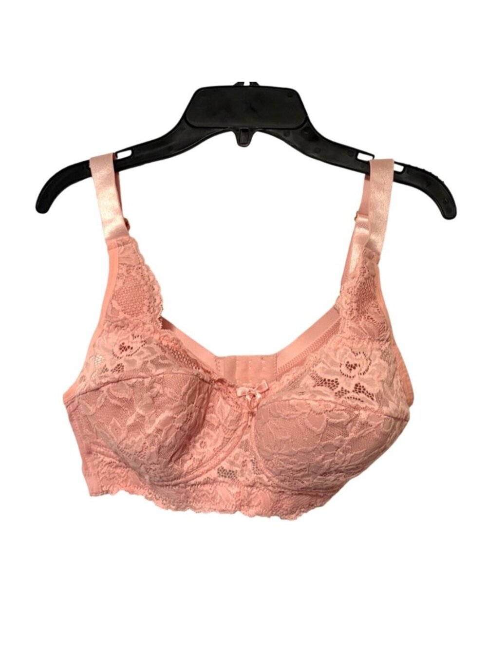Pink Lace OVerlay Bra Padded Womens Size 38c